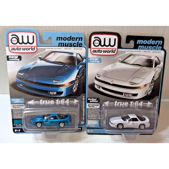 Auto World 91 MITSUBISHI 3000GT VR-4 White VHTF! Blue Limited-Edition Lot 2 NEW! - Picture 2 of 15